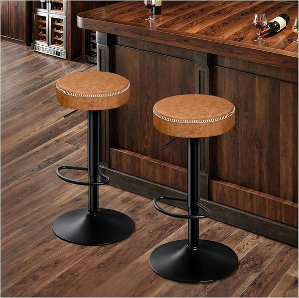 Swivel Adjustable Bar Stools Set of 2
