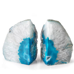 Natural Agate Bookends – Green & Teal