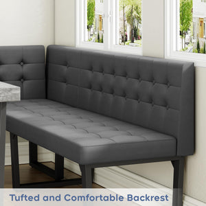 Corner Dining Table Set with Storage Bench