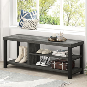 Entryway Storage Bench with Shoe Rack – 2-Tier & 3-Tier