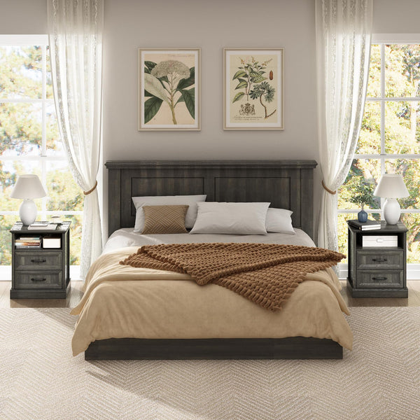 Farmhouse Dresser & Nightstand Set – 3-Piece Bedroom Set