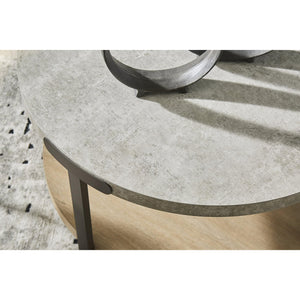 Round 3-Piece Occasional Table Set with Casters