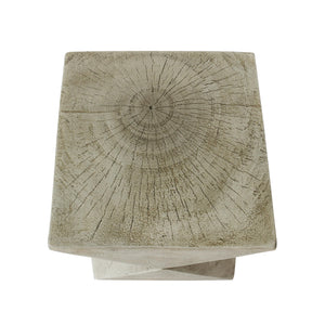 Concrete Hourglass Accent Side Table