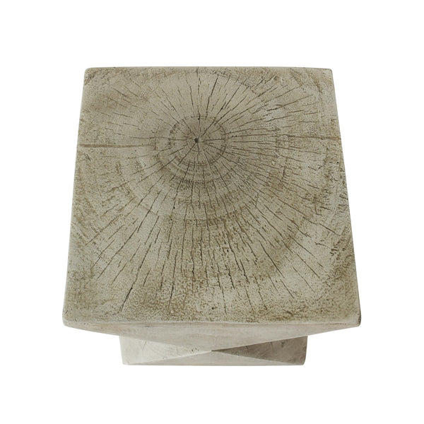 Concrete Hourglass Accent Side Table