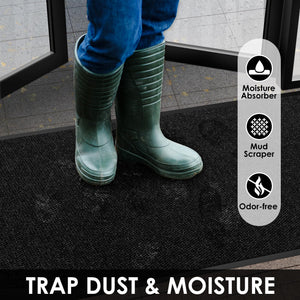 Indoor Outdoor Entrance Door Mat – Non-Slip Rubber Backing, Heavy Duty Dirt Trapper