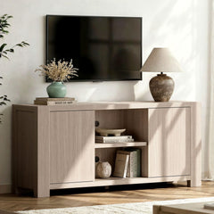 58" TV Stand with Storage Cabinets & Outlet