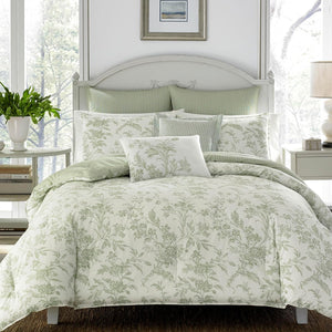 Queen Comforter Set – Reversible Cotton Bedding with Shams & Throw Pillows