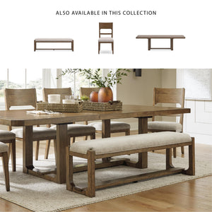 Farmhouse Upholstered Dining Bench with Foam Cushion