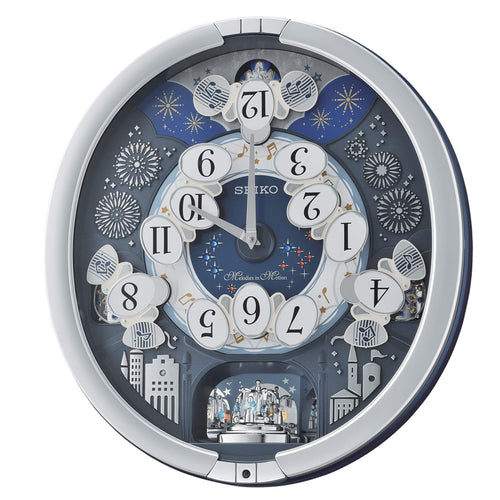 Melodies in Motion Swarovski Crystal Pendulum Wall Clock