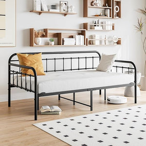 Twin Metal Daybed Frame with Under-Bed Storage