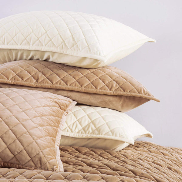 Velvet Diamond Quilted King Pillow Shams – Amethyst, Set of 2