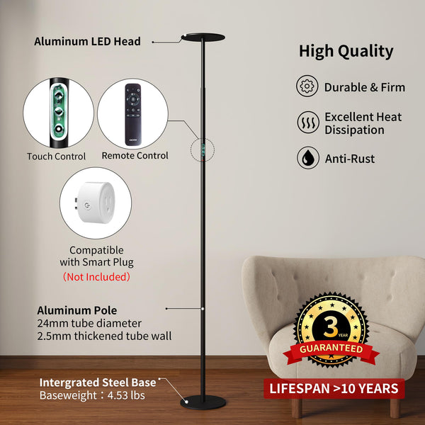60W LED Torchiere Floor Lamp