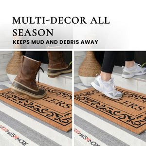 Personalized Coco Coir Door Mat with Non-Slip Vinyl Backing