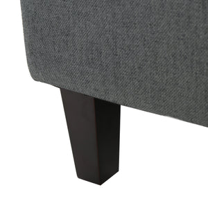 Fabric Storage Loveseat with Hidden Storage - Charcoal