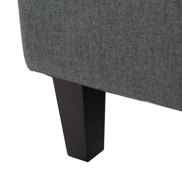 Fabric Storage Loveseat with Hidden Storage - Charcoal