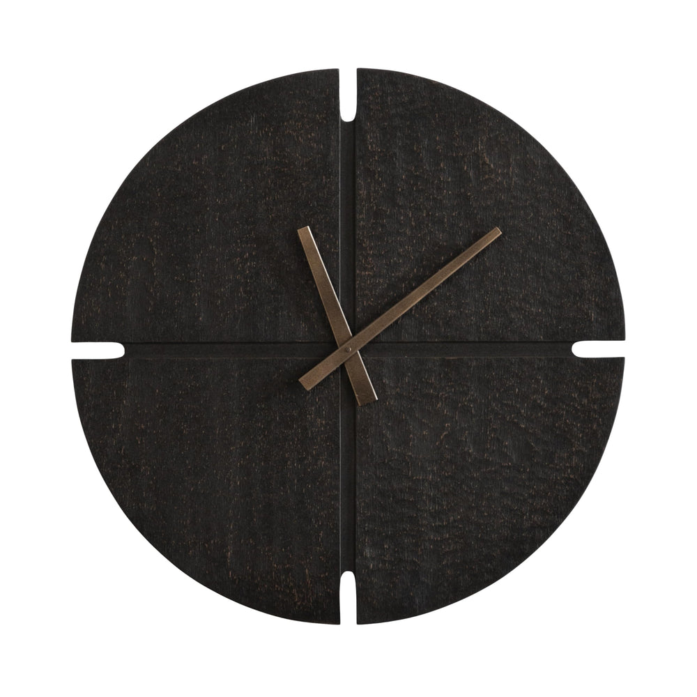 22-Inch Round Wall Clock – Black Analog Numberless Modern Design