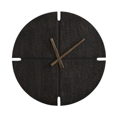 22-Inch Round Wall Clock – Black Analog Numberless Modern Design
