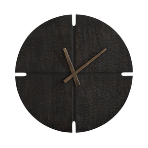 22-Inch Round Wall Clock – Black Analog Numberless Modern Design