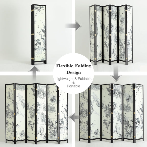 6-Panel Folding Room Divider