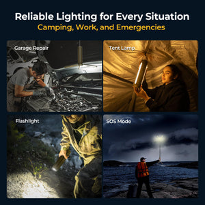 Telescopic Camping Lantern with 15600mAh Rechargeable Battery