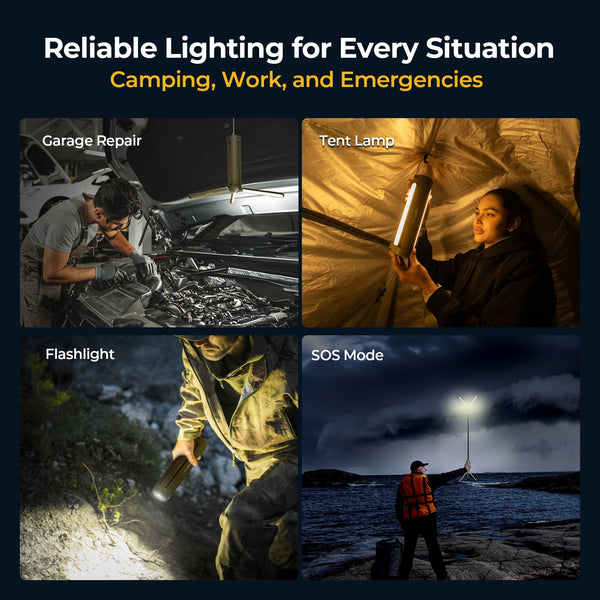Telescopic Camping Lantern with 15600mAh Rechargeable Battery