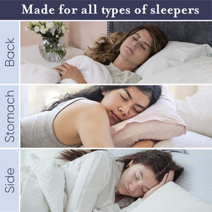 Cooling Gel Fiber Bed Pillows for Sleeping – Pack of 2