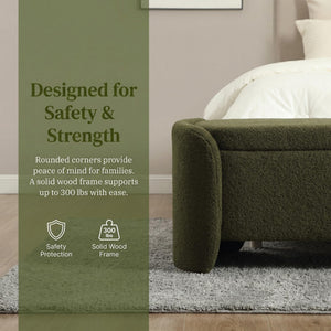 50-Inch Storage Ottoman Bench