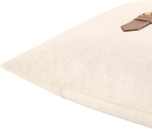 Modern Accent Throw Pillow with Poly Insert – Brown & Beige