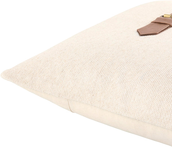 Modern Accent Throw Pillow with Poly Insert – Brown & Beige