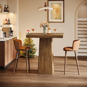 Square Bar Table – 31.5" Industrial Counter Height Pub Table