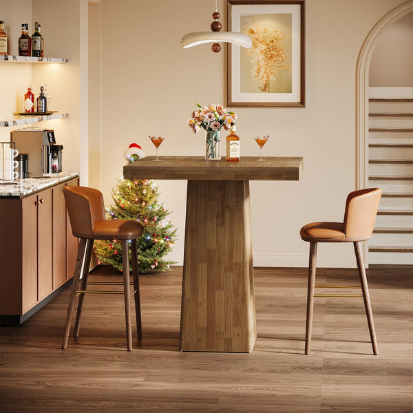 Square Bar Table – 31.5" Industrial Counter Height Pub Table