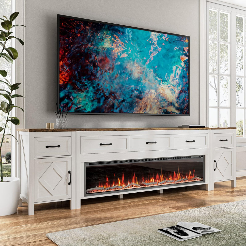 TV Stand with Electric Fireplace