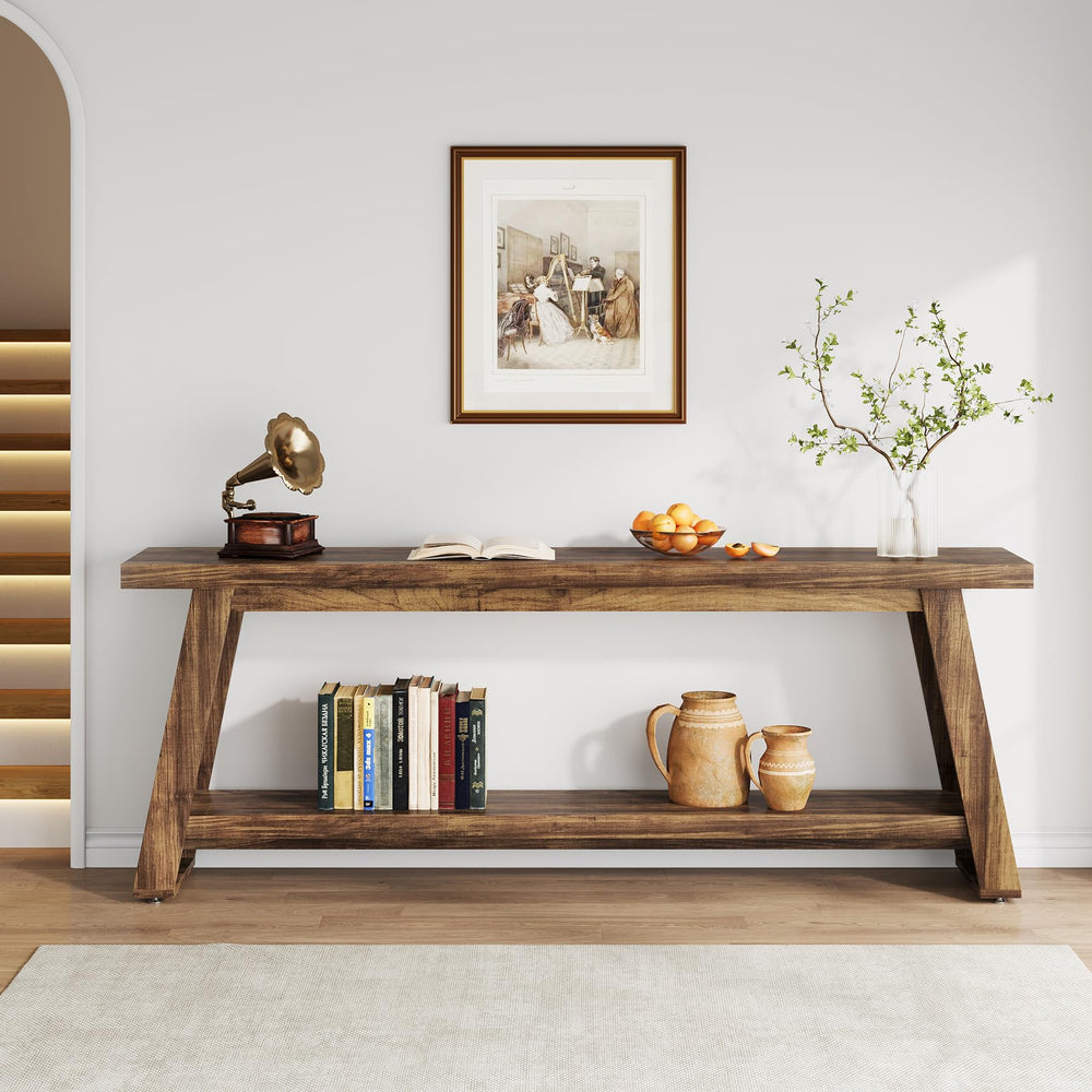 70.87-Inch 2-Tier Console Table for Entryway