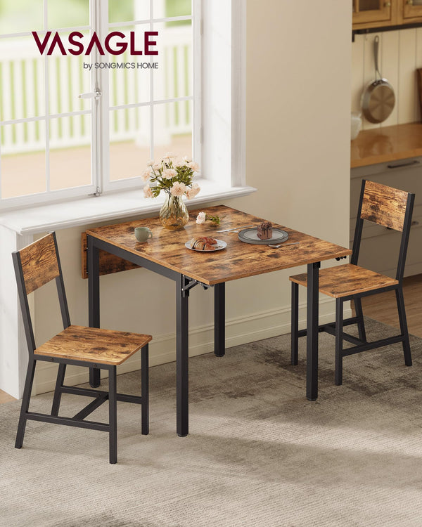 Extendable Dining Table Set with 2 Chairs