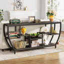 70.9" Industrial Sofa Console Table with 7 Shelves