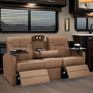RV Double Recliner Sofa with Heat & Massage