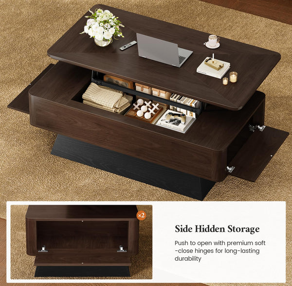 47.2" Lift Top Coffee Table with Hidden Storage