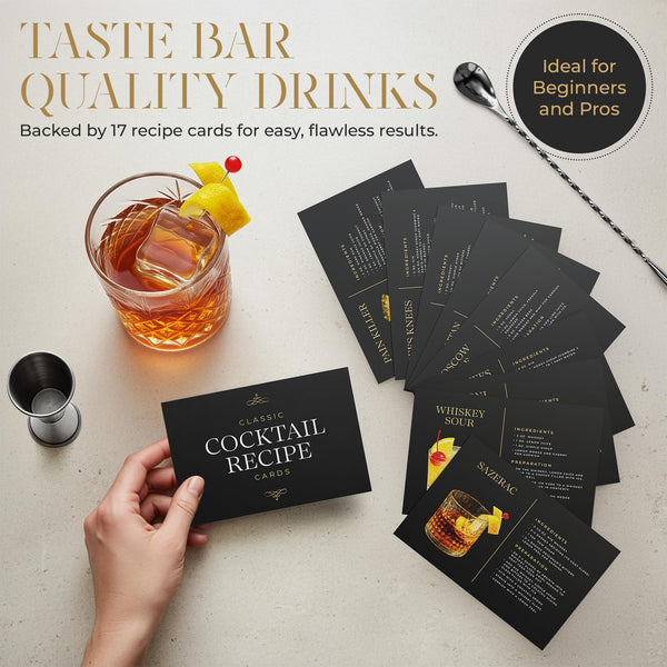 22-Piece Cocktail Shaker & Bartender Kit with Stand