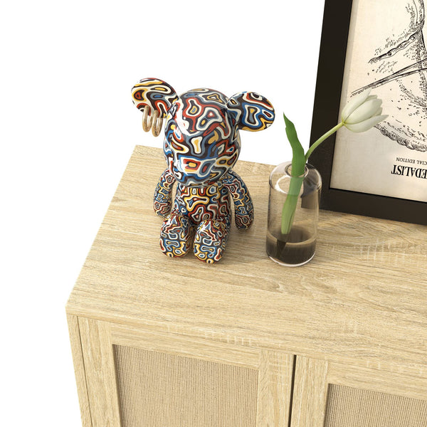 Rattan Door Buffet Cabinet Sideboard