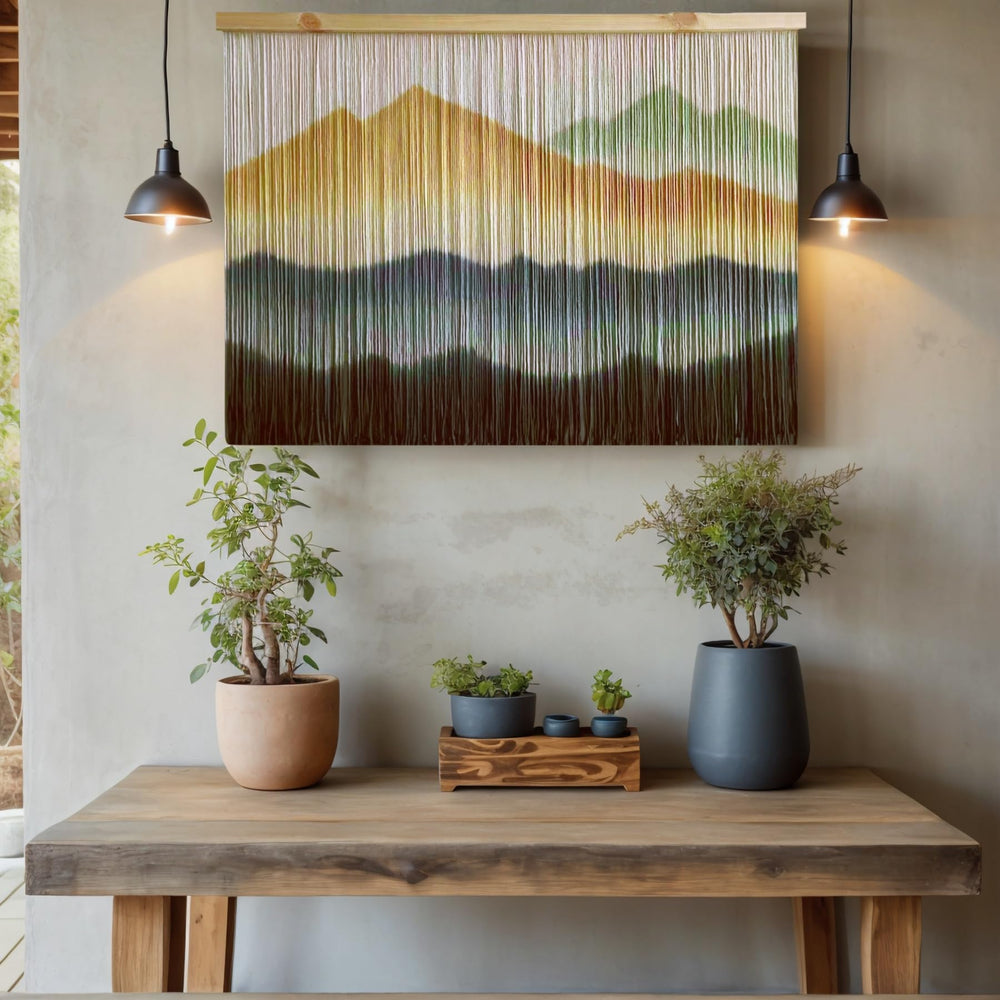 Extra Large Macrame Wall Hanging Dip-Dyed Tapestry