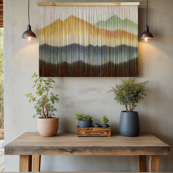 Extra Large Macrame Wall Hanging Dip-Dyed Tapestry