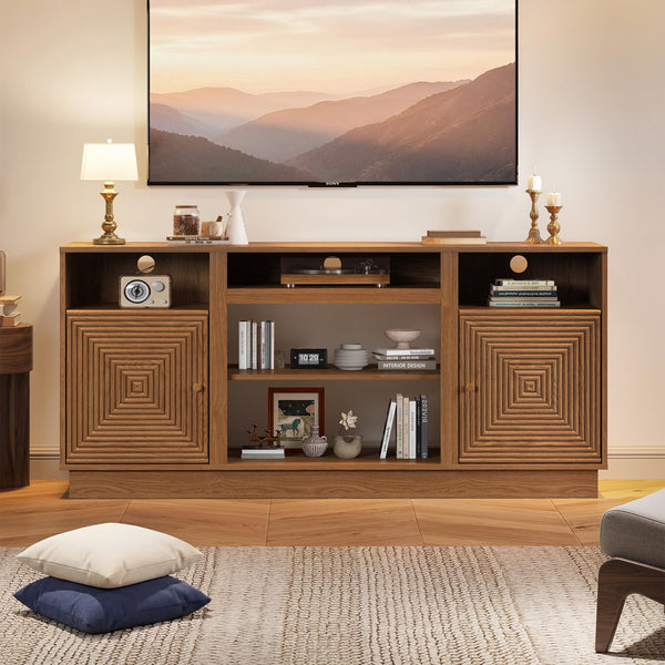 Mid-Century Modern TV Stand with Storage