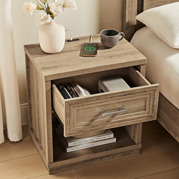 7-Drawer Dresser & Nightstand Set with Charging Station