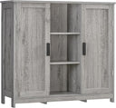 Storage Cabinet with 2 Doors & 4 Shelves