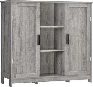 Storage Cabinet with 2 Doors & 4 Shelves