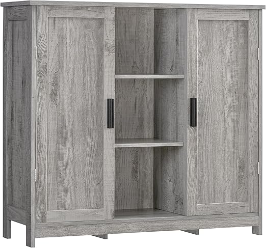 Storage Cabinet with 2 Doors & 4 Shelves