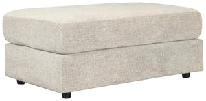Oversized Chenille Accent Ottoman