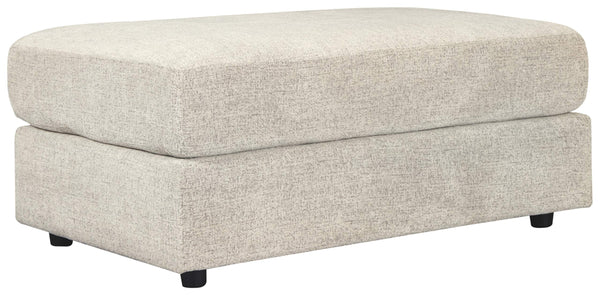 Oversized Chenille Accent Ottoman
