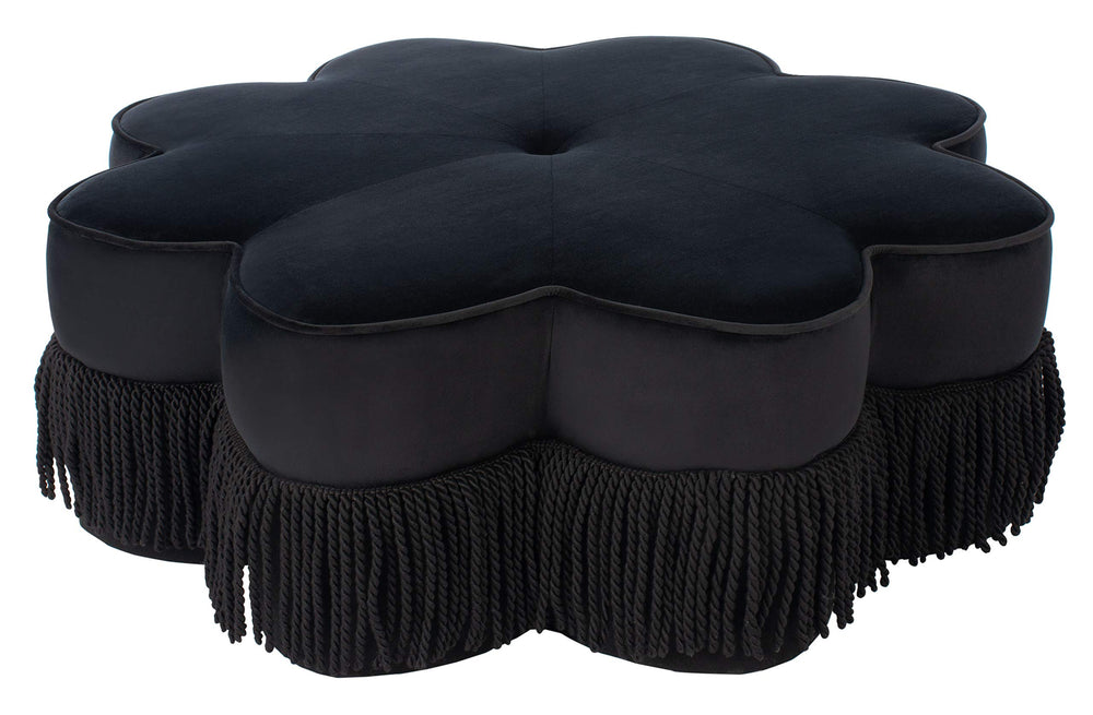 Flower Shape Velvet Ottoman