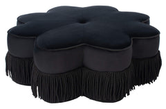 Flower Shape Velvet Ottoman